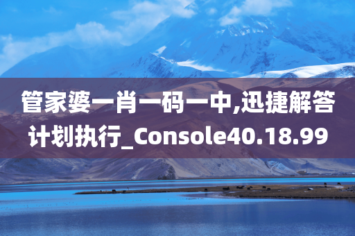 管家婆一肖一码一中,迅捷解答计划执行_Console40.18.99