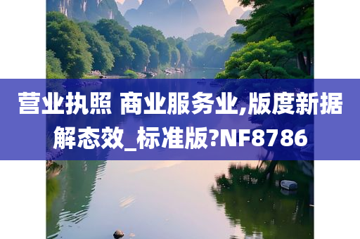 营业执照 商业服务业,版度新据解态效_标准版?NF8786