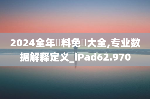 2024全年資料免費大全,专业数据解释定义_iPad62.970