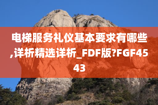 电梯服务礼仪基本要求有哪些,详析精选详析_FDF版?FGF4543