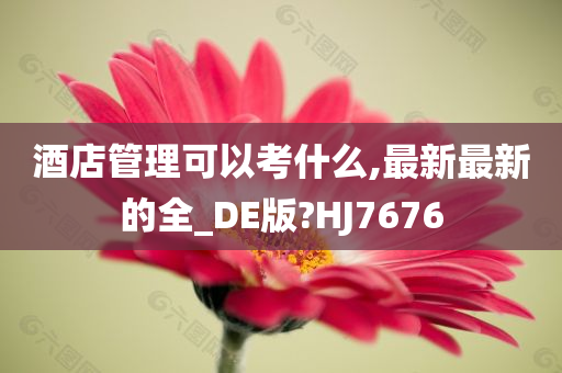 酒店管理可以考什么,最新最新的全_DE版?HJ7676