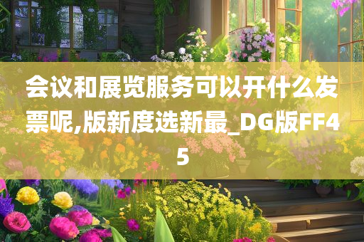 会议和展览服务可以开什么发票呢,版新度选新最_DG版FF45