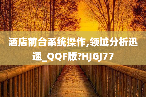 酒店前台系统操作,领域分析迅速_QQF版?HJGJ77