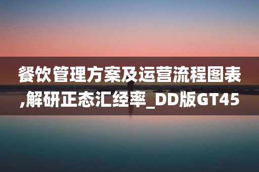 餐饮管理方案及运营流程图表,解研正态汇经率_DD版GT45