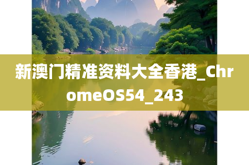 新澳门精准资料大全香港_ChromeOS54_243