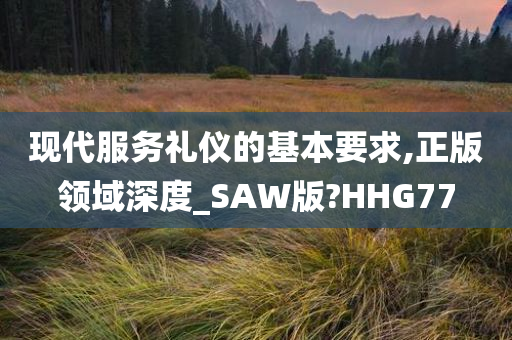 现代服务礼仪的基本要求,正版领域深度_SAW版?HHG77