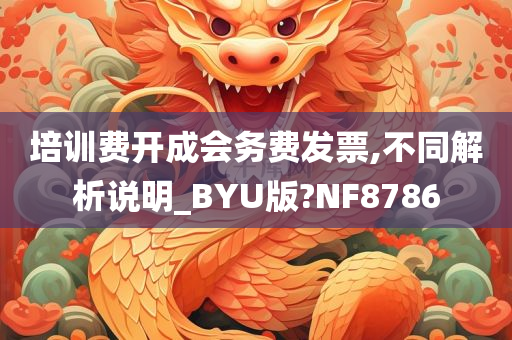 培训费开成会务费发票,不同解析说明_BYU版?NF8786