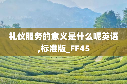 礼仪服务的意义是什么呢英语,标准版_FF45