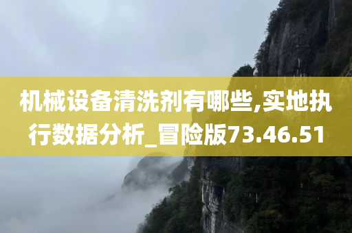 机械设备清洗剂有哪些,实地执行数据分析_冒险版73.46.51