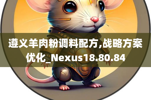 遵义羊肉粉调料配方,战略方案优化_Nexus18.80.84