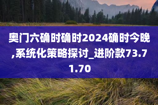 奥门六确时确时2024确时今晚,系统化策略探讨_进阶款73.71.70