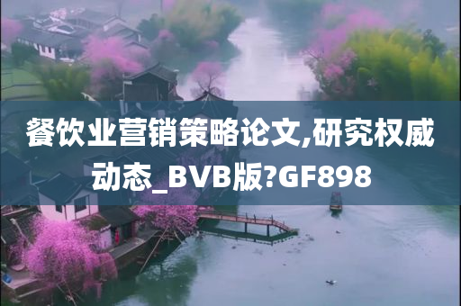 餐饮业营销策略论文,研究权威动态_BVB版?GF898