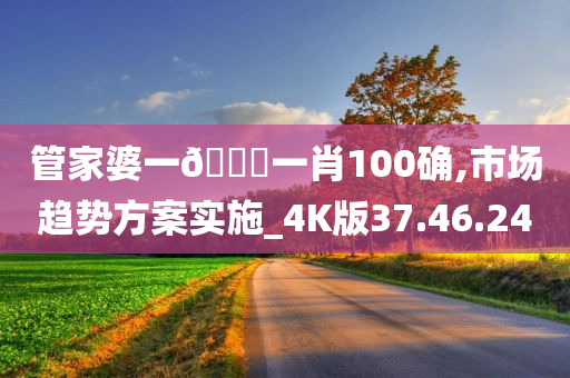 管家婆一🐎一肖100确,市场趋势方案实施_4K版37.46.24