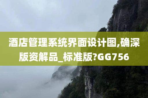 酒店管理系统界面设计图,确深版资解品_标准版?GG756