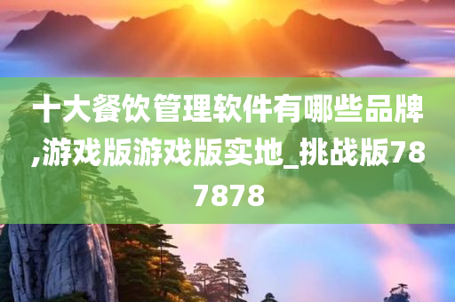 十大餐饮管理软件有哪些品牌,游戏版游戏版实地_挑战版787878