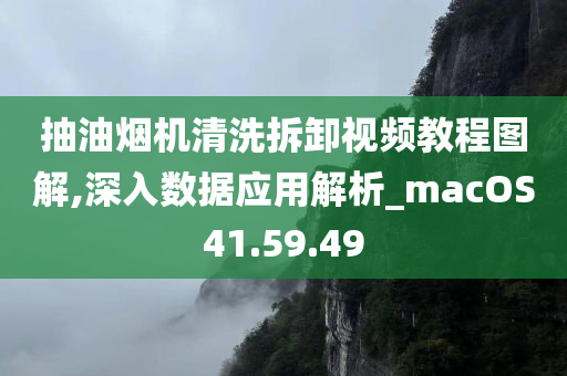 抽油烟机清洗拆卸视频教程图解,深入数据应用解析_macOS41.59.49