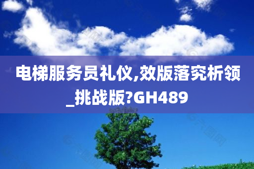 电梯服务员礼仪,效版落究析领_挑战版?GH489