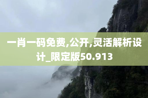 一肖一码免费,公开,灵活解析设计_限定版50.913