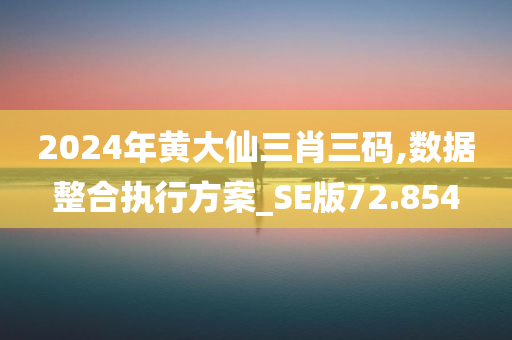 2024年黄大仙三肖三码,数据整合执行方案_SE版72.854