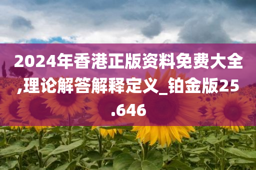 2024年香港正版资料免费大全,理论解答解释定义_铂金版25.646