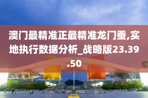 澳门最精准正最精准龙门蚕,实地执行数据分析_战略版23.39.50