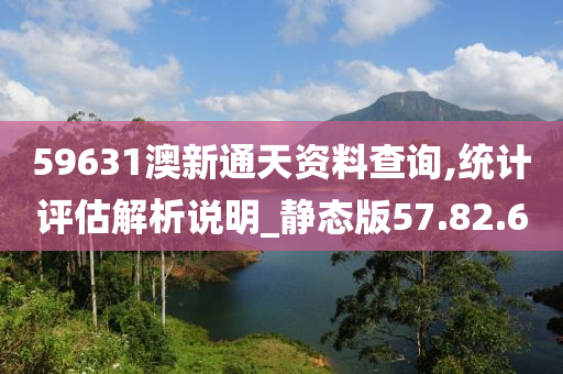 59631澳新通天资料查询,统计评估解析说明_静态版57.82.60