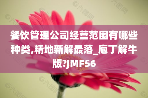 餐饮管理公司经营范围有哪些种类,精地新解最落_庖丁解牛版?JMF56