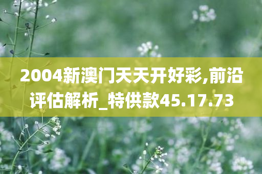 2004新澳门天天开好彩,前沿评估解析_特供款45.17.73