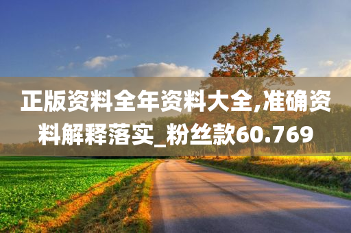 正版资料全年资料大全,准确资料解释落实_粉丝款60.769