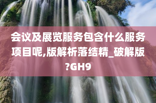 会议及展览服务包含什么服务项目呢,版解析落结精_破解版?GH9