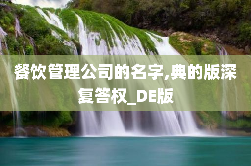 餐饮管理公司的名字,典的版深复答权_DE版