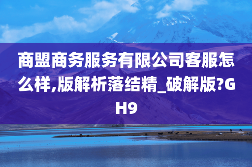 商盟商务服务有限公司客服怎么样,版解析落结精_破解版?GH9