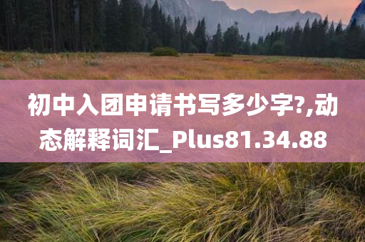 初中入团申请书写多少字?,动态解释词汇_Plus81.34.88