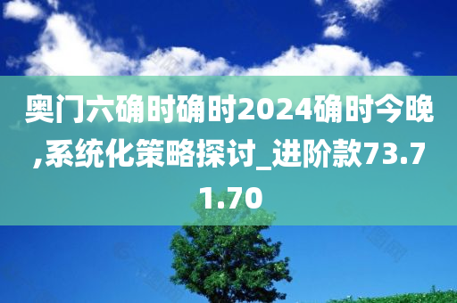 奥门六确时确时2024确时今晚,系统化策略探讨_进阶款73.71.70