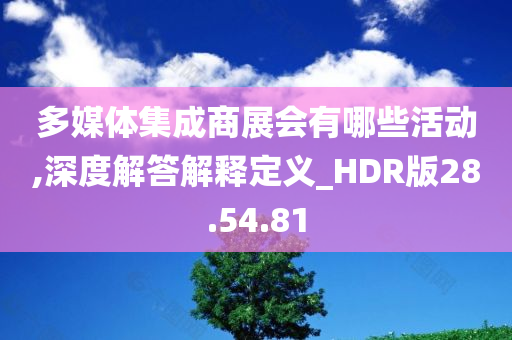 多媒体集成商展会有哪些活动,深度解答解释定义_HDR版28.54.81