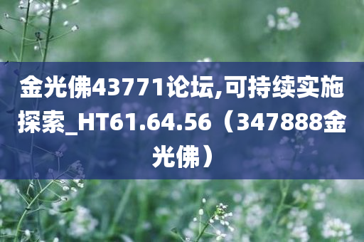 金光佛43771论坛,可持续实施探索_HT61.64.56（347888金光佛）