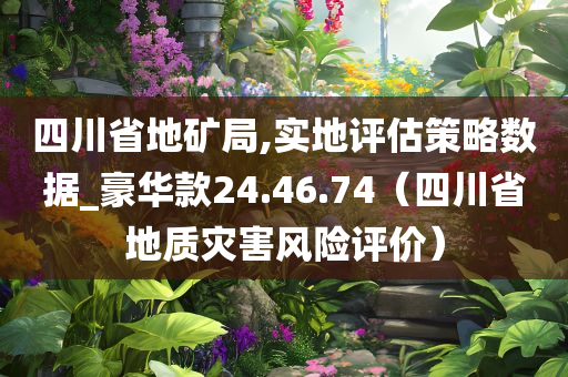 四川省地矿局,实地评估策略数据_豪华款24.46.74（四川省地质灾害风险评价）