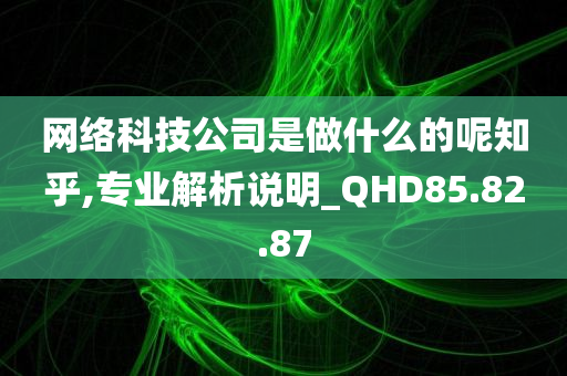 网络科技公司是做什么的呢知乎,专业解析说明_QHD85.82.87