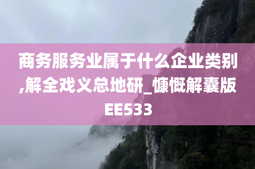 商务服务业属于什么企业类别,解全戏义总地研_慷慨解囊版EE533