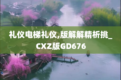 礼仪电梯礼仪,版解解精析挑_CXZ版GD676