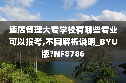 酒店管理大专学校有哪些专业可以报考,不同解析说明_BYU版?NF8786