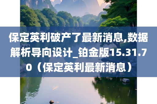 保定英利破产了最新消息,数据解析导向设计_铂金版15.31.70（保定英利最新消息）