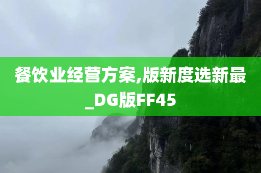 餐饮业经营方案,版新度选新最_DG版FF45