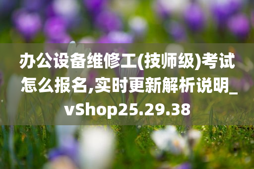 办公设备维修工(技师级)考试 怎么报名,实时更新解析说明_vShop25.29.38