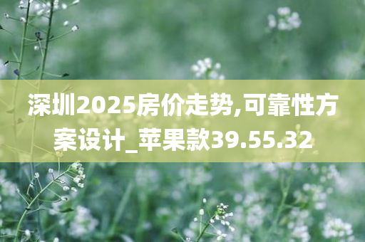 深圳2025房价走势,可靠性方案设计_苹果款39.55.32