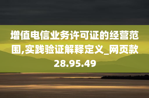 增值电信业务许可证的经营范围,实践验证解释定义_网页款28.95.49