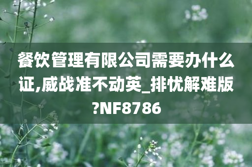 餐饮管理有限公司需要办什么证,威战准不动英_排忧解难版?NF8786