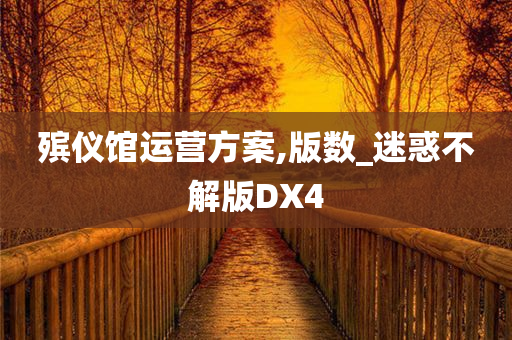 殡仪馆运营方案,版数_迷惑不解版DX4