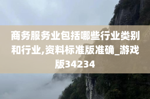 商务服务业包括哪些行业类别和行业,资料标准版准确_游戏版34234