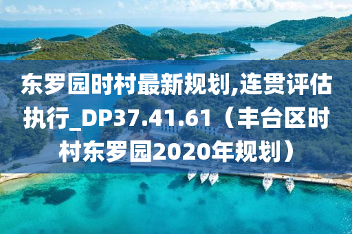 东罗园时村最新规划,连贯评估执行_DP37.41.61（丰台区时村东罗园2020年规划）